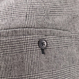 Checked pleated trousers