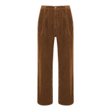 Wide-leg corduroy trousers