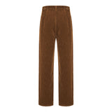 Wide-leg corduroy trousers