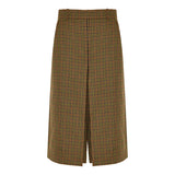Checked wool culottes