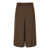 Checked wool culottes