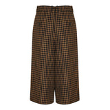 Checked wool culottes