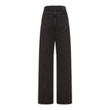 V-waist long baggy jeans