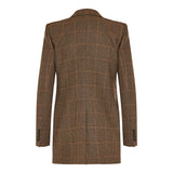 Single-breasted checked wool blazer