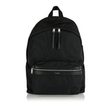 City Leather-trimmed backpack