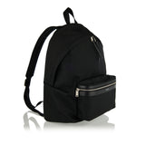 City Leather-trimmed backpack