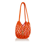 Woven cord shoulder bag