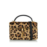 Gaby leather leopard-print vanity bag
