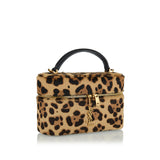 Gaby leather leopard-print vanity bag