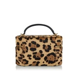 Gaby leather leopard-print vanity bag
