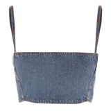 Denim bustier top