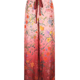 Printed silk trousers