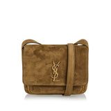 Niki satchel suede bag