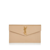 Uptown leather clutch