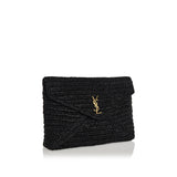 Cassandre large raffia envelope pouch