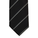 Striped silk wide tie