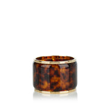 Tortoiseshell bangle in resin and metal