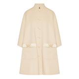 bow-detailed button-up coat