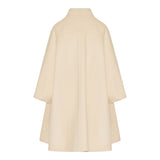 bow-detailed button-up coat