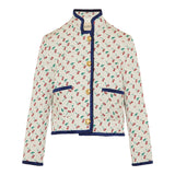 Cherryfic trimmed padded jacquard jacket