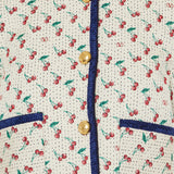 Cherryfic trimmed padded jacquard jacket