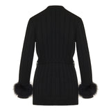 bow-detailed button-up coat