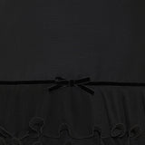 bow-detailed button-up coat