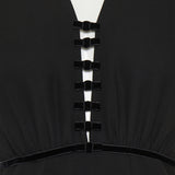 bow-detailed button-up coat