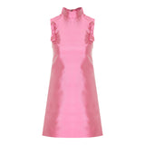 Shantung silk mini dress