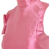 Shantung silk mini dress