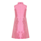 Shantung silk mini dress