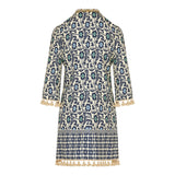 Embellished tasseled jacquard mini dress