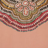 Embellished tassel-trim silk mini dress