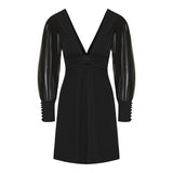 bow-detailed button-up coat