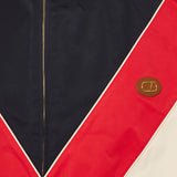 Hooded windbreaker with VLogo patch