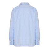 Oxford cotton shirt with floral embroidery