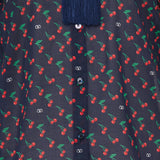 Cherryfic bow-detail cotton muslin shirt