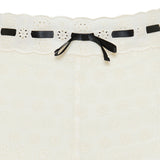 Floral ruffled cotton shorts