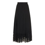 Pleated chiffon midi skirt