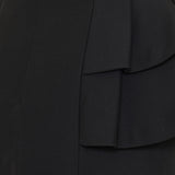 Crepe couture midi skirt