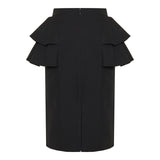 Crepe couture midi skirt