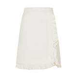 Wool and silk midi skirt