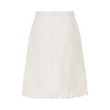 Wool and silk midi skirt