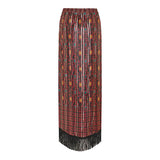 Après L’Hiver print lamé midi skirt