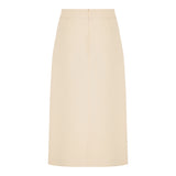 Crepe couture midi skirt