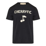 Cherry printed cotton T-shirt