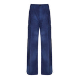 Cargo pocket wide-leg trousers