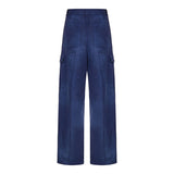 Cargo pocket wide-leg trousers