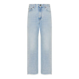 Straight-leg denim jeans
