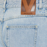 Straight-leg denim jeans